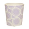 Lavender & Cream Oval Wastebasket by Worlds Away | Fig Linens