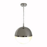 Worlds Away - Harpo Frosted Glass & Nickel Globe Pendant | Fig Linens and Home