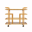 Fig Linens - Ireland Gold Bar Cart by Worlds Away 