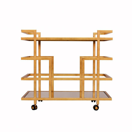 Fig Linens - Ireland Gold Bar Cart by Worlds Away 