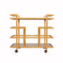 Fig Linens - Ireland Gold Bar Cart by Worlds Away 