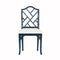 Fig Linens - Fairfield Navy Lacquer Dining Chair by Worlds Away - Front