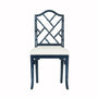 Fig Linens - Fairfield Navy Lacquer Dining Chair by Worlds Away - Front