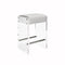 Worlds Away - Indy Acrylic Counter Stool with White Vinyl Cushion | Fig Linens