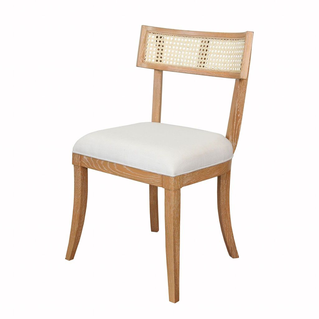 Worlds Away Britta Cerused Oak Klismos Dining Chair | Fig Linens