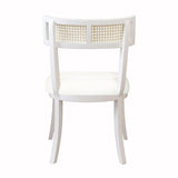 Fig Linens - Worlds Away - Britta White Klismos Dining Chair - Back