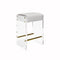 Indy Acrylic & White Vinyl Counter Stool by Worlds Away | Fig Linens