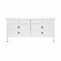 Vincent White & Brass 6 Drawer Chest by Worlds Away | Fig Linens