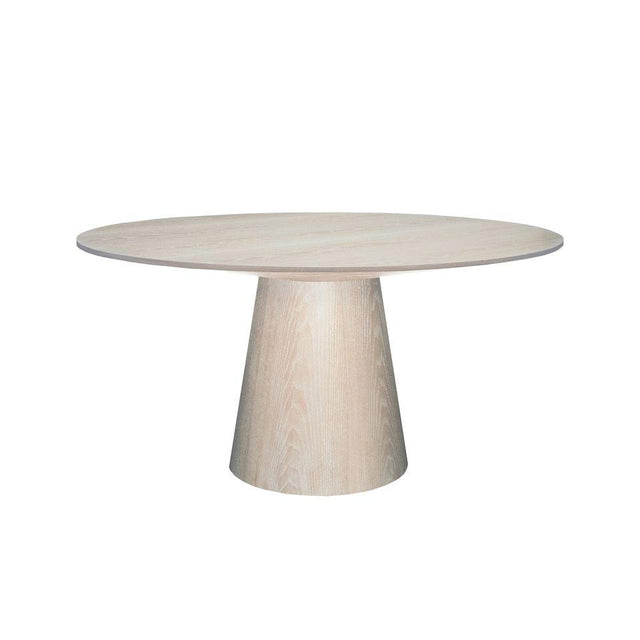 Hamilton Cerused Oak Round Dining Table | Fig Linens