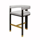 Fig Linens - Connery Accent Bar Stool by Worlds Away - Side