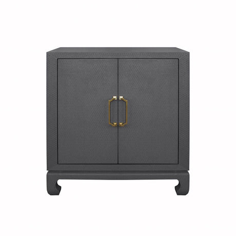 Renwick Grey Grasscloth Chest by Worlds Away | Fig Linens