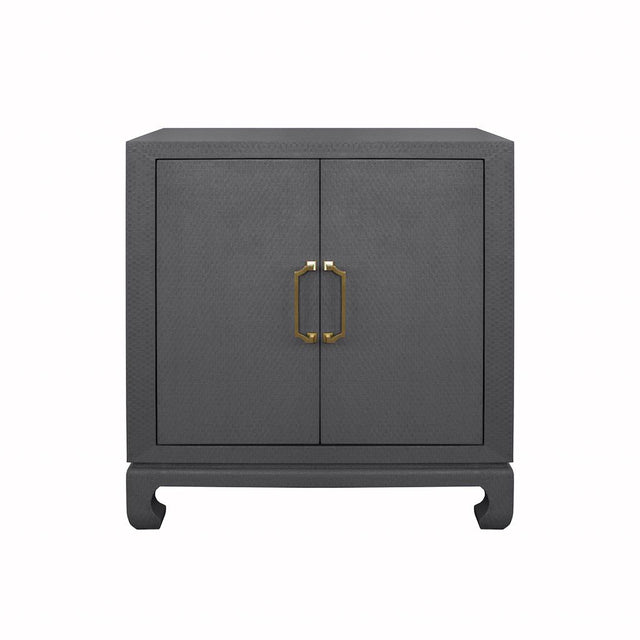 Renwick Grey Grasscloth Chest by Worlds Away | Fig Linens