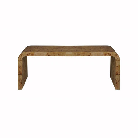 Fig Linens - Worlds Away - Newbury Light Burlwood Waterfall Coffee Table