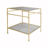 Amos Gold Two Tier Square Table by Worlds Away | Fig Linens