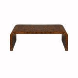 Fig Linens - Worlds Away - Worlds Away Newbury Dark Burlwood Waterfall Coffee Table 