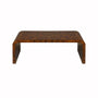 Fig Linens - Worlds Away - Worlds Away Newbury Dark Burlwood Waterfall Coffee Table 