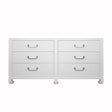 Worlds Away - Murray White Drawer Chest with Brass Hardware | Fig Linens