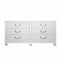 Worlds Away - Murray White Drawer Chest with Brass Hardware | Fig Linens