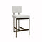 Baylor Bronze & White Vinyl Counter Stool by Worlds Away | Fig Linens