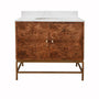 Clifford Dark Burl Wood Bath Vanity by Worlds Away | Fig Linens