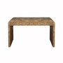 Petra Burl Wood Waterfall Edge Desk with Drawers by Worlds Away | Fig Linens