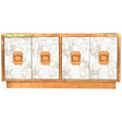 Worlds Away - Ponti Gold Leaf & Antique Mirror Entertainment Console | Fig Linens