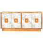 Worlds Away - Ponti Gold Leaf & Antique Mirror Entertainment Console | Fig Linens