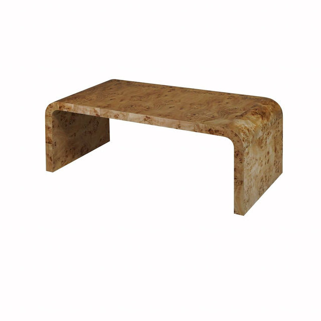 Worlds Away - Newbury Light Burlwood Waterfall Coffee Table | Fig Linens