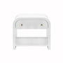 Esther White Side Table with Drawer by Worlds Away | Fig Linens and Home