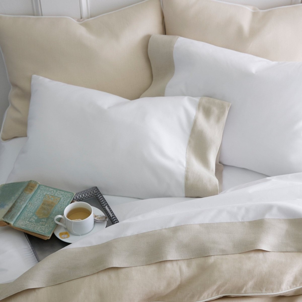 Mandalay Cuff Linen Duvets & Shams by Peacock Alley | Fig Linens