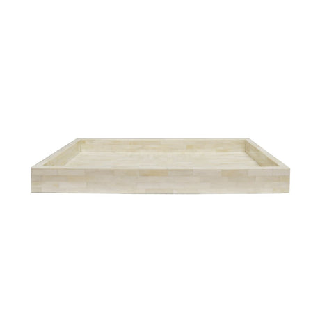 Simon Natural Bone Decorative Tray by Worlds Away | Fig Linens and Home