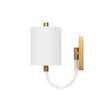 Side View - Acrylic & Antique Brass Wall Sconce by Worlds Away | Fig Linens