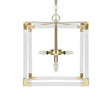 Eli Acrylic & Brass Square Pendant by Worlds Away | Fig Linens