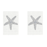 Silver Starfish Linen Guest Towels (Set of 2) | Fig Linens and Home