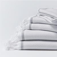 Thumbnail for Mediterranean Alpine White Organic Bath Linens by Coyuchi - Fig Linens