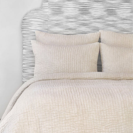 Fig Linens - Vivada Sand Coverlet & Shams by John Robshaw