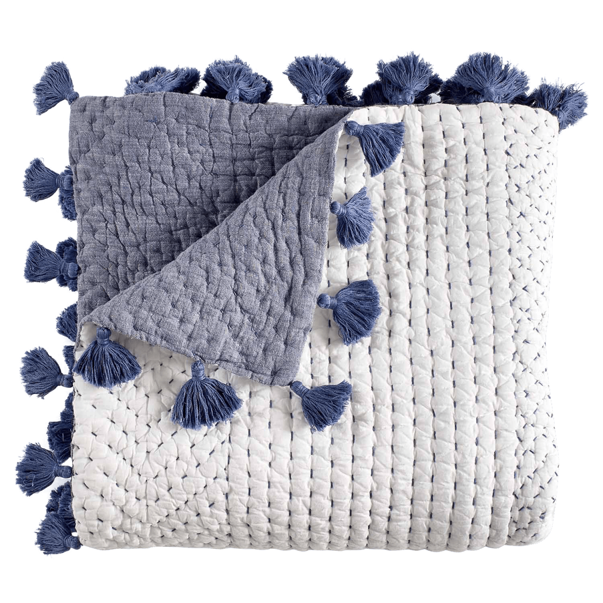 Sahati Indigo Throw by John Robshaw - Fig Linens 