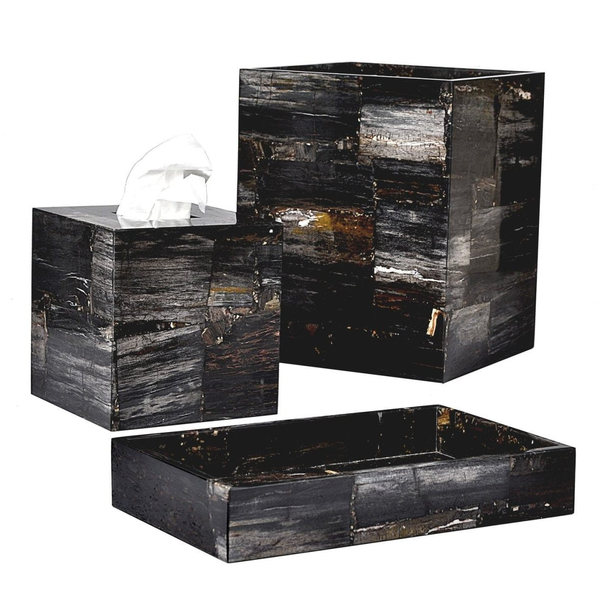 Taj Retro Petrified Wood Bath Accessories by Mike + Ally | Fig Linens