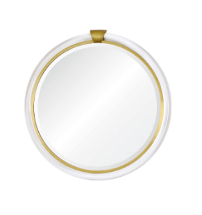 Mirror Image Home - Acrylic & Brass Round Wall Mirror | Fig Linens