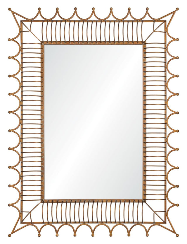 Rex Antiqued Gold Iron Mirror by Bunny Williams | Fig Linens and Home