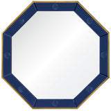 Blue Octagonal Accent Wall Mirror by Bunny Williams -  Fig Linens