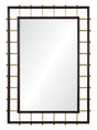 Large Wall Mirror - William Dark Mahogany and Brass and  Mirror by Celerie Kemble | Fig Linens