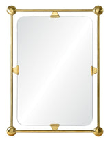 Burnished Brass Contemporary Wall Mirror by Celerie Kemble - Fig Linens