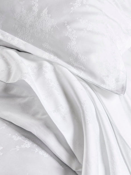 Avril White Jacquard Bedding by Alexandre Turpault | Fig Fine Linens and Home