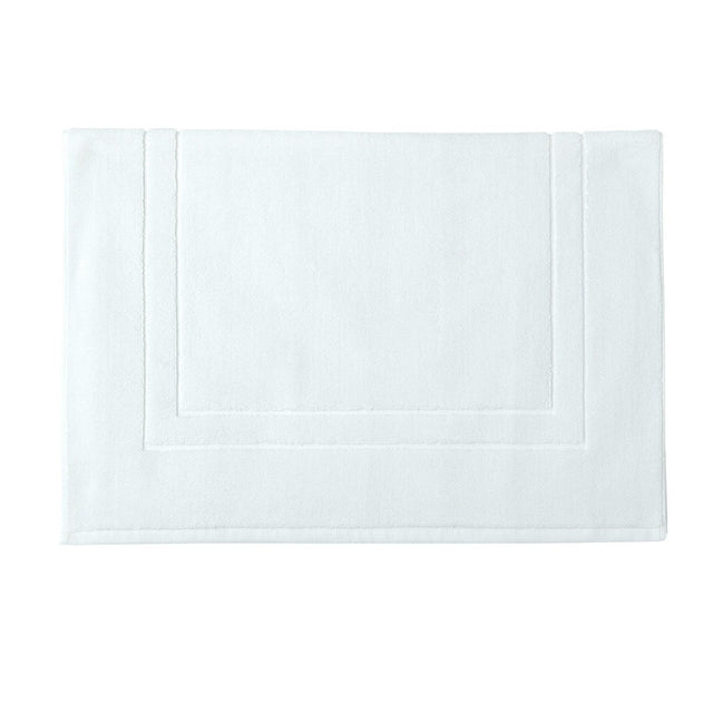 Ess-cadre White Bath Mat by Alexandre Turpault | Fig Linens