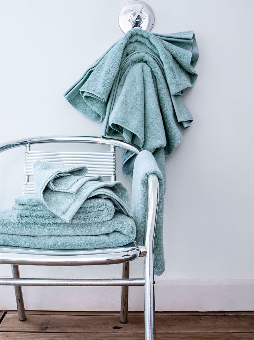 Essentiel Iceland Blue Bath Towels by Alexandre Turpault | Fig Linens