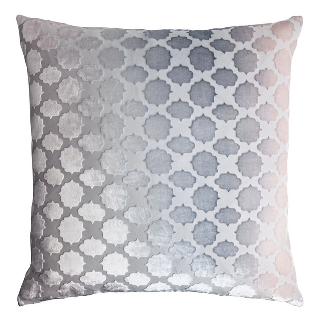 Fig Linens - Moonstone Mod Fretwork Decorative Pillow by Kevin O'Brien Studio