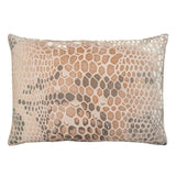 Latte Snakeskin Velvet Pillow by Kevin O'Brien Studio | Fig Linens