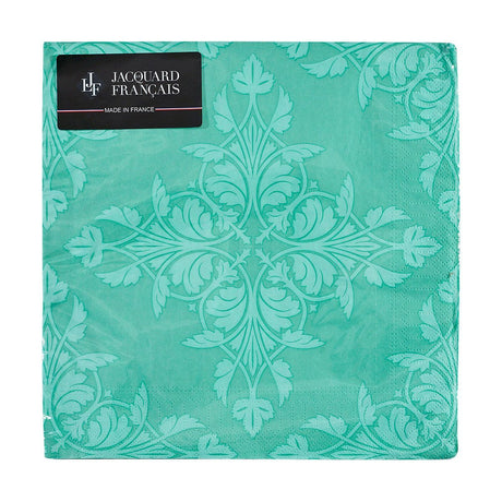 Set of 20 - Syracuse Aqua Paper Napkins by Le Jacquard Français | Fig Linens