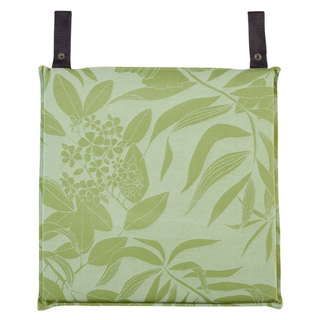 Fig Linens - Le Jacquard Francais Nature Urbaine Green Outdoor Chair Cushion